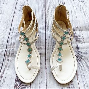 Vince Camuto Embellished Gladiator Wedge Sandals